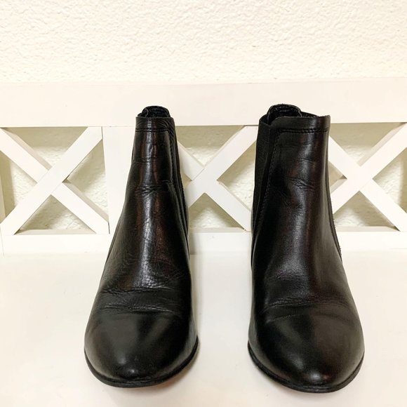 House of Harlow 1960 Warner Black Leather Ankle Booties Size 38 - Picture 4 of 10